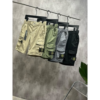 5R5M Stone Island American drawstring elastic waist retro youth fashion brand mens zipper big pocket casual pants shorts