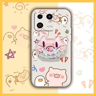 cute Glitter Phone Case For Xiaomi 13 Skin-friendly feel Liquid silicone shell phone case protective case Cartoon quicksand