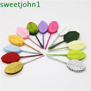 Sweetjohn พวงหรีดดอกไม้ปลอม ขนาดเล็ก สีเขียว สําหรับตกแต่งบ้าน งานแต่งงาน DIY