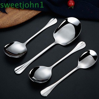 Sweetjohn ช้อนซุป ขนาดใหญ่ สไตล์ตะวันตก สําหรับร้านอาหาร ห้องครัว