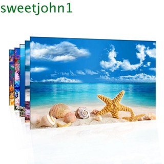 Sweetjohn สติกเกอร์ 3D หนา สีสดใส สําหรับติดตกแต่งตู้ปลา