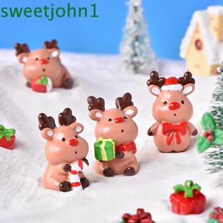 Sweetjohn ฟิกเกอร์เรซิ่น รูปกวางเอลก์ สร้างสรรค์ สําหรับตกแต่งบ้าน