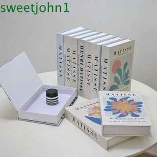 Sweetjohn โมเดลหนังสือปลอม แบบหนา พับได้ สําหรับตกแต่งห้อง