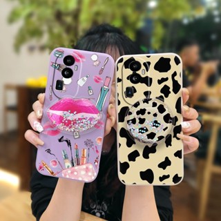 Cartoon Anti-fall Phone Case For OPPO Reno10 Pro Plus Skin feel silicone Skin-friendly feel Rotatable stand The New