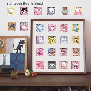 Righteousflourishs.th ใหม่ สติกเกอร์ ลายการ์ตูนอนิเมะ 3D กันน้ํา 63 ชิ้น DIY