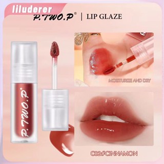 P.tw Op Lip Glaze ลิปสติกเนื้อแมทกำมะหยี่ ลิปกลอสเบส ลิปน้ำผึ้งสำหรับผู้หญิง HO