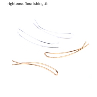 Righteousflourishs.th ต่างหูสเตนเลส รูปตัว U สีทอง สีเงิน สําหรับผู้หญิง 1 ชิ้น