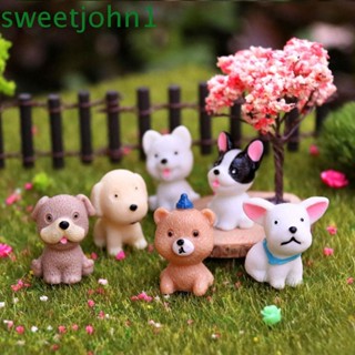 Sweetjohn ตุ๊กตาสุนัขเรซิ่น ขนาดเล็ก สําหรับตกแต่งบ้าน สวน