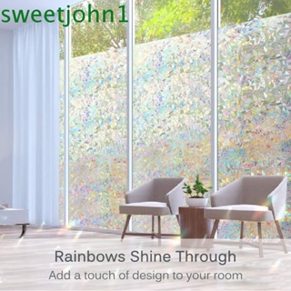 Sweetjohn สติกเกอร์ไวนิล มีกาวในตัว ป้องกันรังสียูวี ควบคุมความร้อน สําหรับติดตกแต่งหน้าต่าง