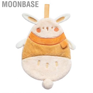 Moonbase Bathroom Hand Towels  Rabbit Pattern Water Absorption Towel Coral Fleece for Kitchen