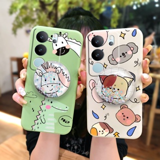 Skin feel silicone Anti-fall Phone Case For VIVO S17 Pro/S17 Liquid silicone shell Skin-friendly feel Glitter