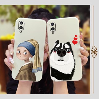 cat Solid color Phone Case For Samsung Galaxy A02/M02/SM-A022F/A022M Anti-fall Skin feel silicone Cartoon protective case