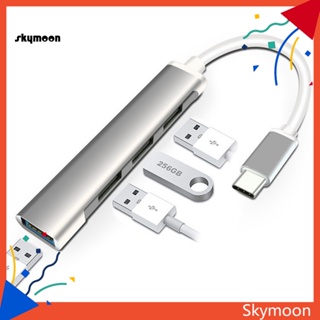 Skym* ฮับ Usb 4-in-1 พร้อมพอร์ต Usb-a 4 พอร์ต อลูมิเนียม สําหรับแล็ปท็อป