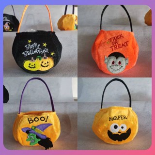 ☛ Halloween Candy Bag Trick Or Treat คุณภาพสูง Ghost Gift Begging Sugar Bag Party Holiday Creative Dress Up Party srlive