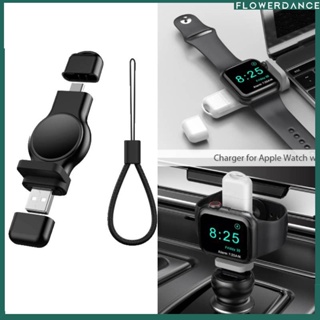 Usb C แบบพกพา Wireless Charger สำหรับ Iwatch 7 6 5 4/สถานีชาร์จแบบพกพา/แม่เหล็ก Smart Watch Charger สำหรับ Apple Samsung ดอกไม้