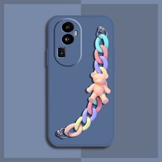 Lens bump protection Skin feel silicone Phone Case For OPPO Reno10 Pro Plus Skin-friendly feel Bear bracelet