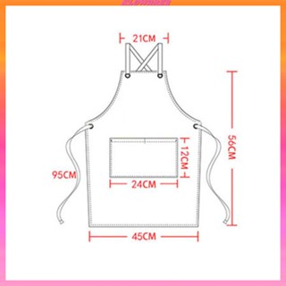 [Kloware2] ผ้ากันเปื้อน พร้อมกระเป๋าผ้ายีน สําหรับร้านอาหาร ร้านทําผม