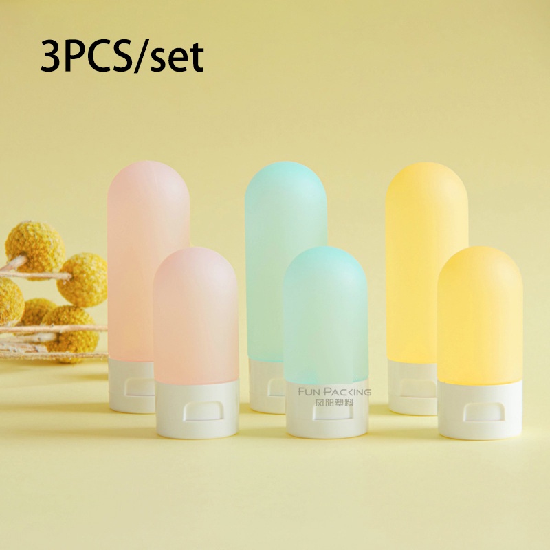 【3 ชิ้น】ขวดเปล่า ซิลิกาเจล โลชั่น แชมพู แบบพกพา ขนาดเล็ก 30 มล. 50 มล. สําหรับเดินทาง