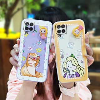 Anti-fall Liquid silicone shell Phone Case For Samsung Galaxy A12 5G/SM-A125M/A125F phone case Rotating bracket ins cute