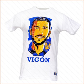 เสื้อยืดแขนสั้น พิมพ์ลาย HQ1 Tigres de la UANL Vigon พลัสไซซ์ QH1