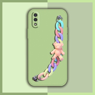 soft shell Camera all inclusive Phone Case For Samsung Galaxy A01/SM-A015F/G Bear bracelet Skin-friendly feel