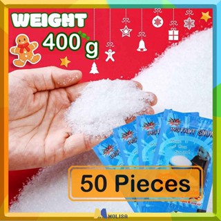 1111[สินค้าพร้อมส่ง] White Snow For Christmas Wedding Fake Magic Instant Snow Fluffy Party Decor MOLISA