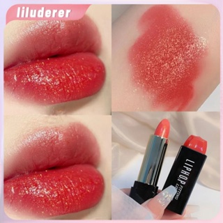 Liphop / lip Knight Dragon Fruit Color ลิปสติกไม่จางหาย Pearlescent Glitter Small Gold Diamond ให้ความชุ่มชื้นยาวนานไม่ติดถ้วยลิปสติก HO