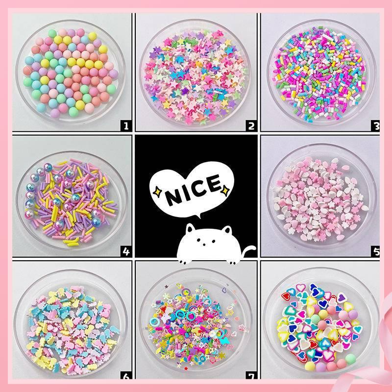 กระเป๋า Macaron สีลูกปัดลูกอมเม็ดผลไม้รักหัวใจนุ่มเครื่องปั้นดินเผา diy ครีมกาววัสดุ Guka กิ๊บเครื่องประดับ