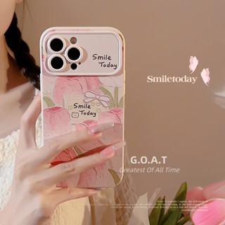 G.o.a.t ใหม่ เคสโทรศัพท์มือถือ กันกระแทก ป้องกันเลนส์กล้อง ลายดอกทิวลิป สวยงาม สําหรับ iPhone 11 14 13 12 Pro Max 8 7 Plus XR XS Max