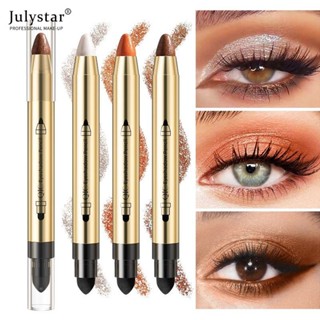 JULYSTAR Yzs ปากกาเน้นข้อความ Ultra-shine Glitter ปากกาเน้นข้อความอายแชโดว์ดินสอกันน้ำติดทนนาน