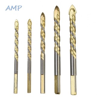 ⚡NEW 8⚡Drill Bit Gold High Hardness Punching Hole Triangle Drill Ceramic Tile