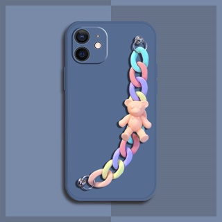 Bear bracelet Anti-fall Phone Case For iphone 12 Mini protective case phone case Skin feel silicone Lens bump protection