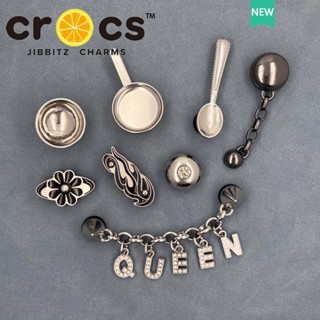 jibbitz crocs แท้ หัวเข็มขัดโลหะ สําหรับตกแต่ง crocs charms