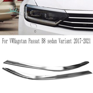 แถบครอบไฟหน้ารถยนต์ แบบเปลี่ยน สําหรับ VW Magotan Passat B8 Sedan Variant 2017-2021 2 ชิ้น