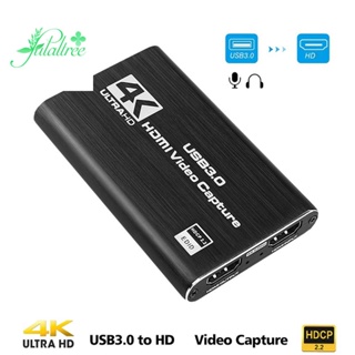 กล่องบันทึกวิดีโอ 4K 1080P 60Fps HD HDMI USB 3.0 PC สําหรับไลฟ์สด