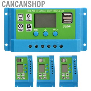 Cancanshop Solar Charge Regulator  Controller Blue Green  12V 24V Adaptive Replacement Short Circuit Protection for Industry