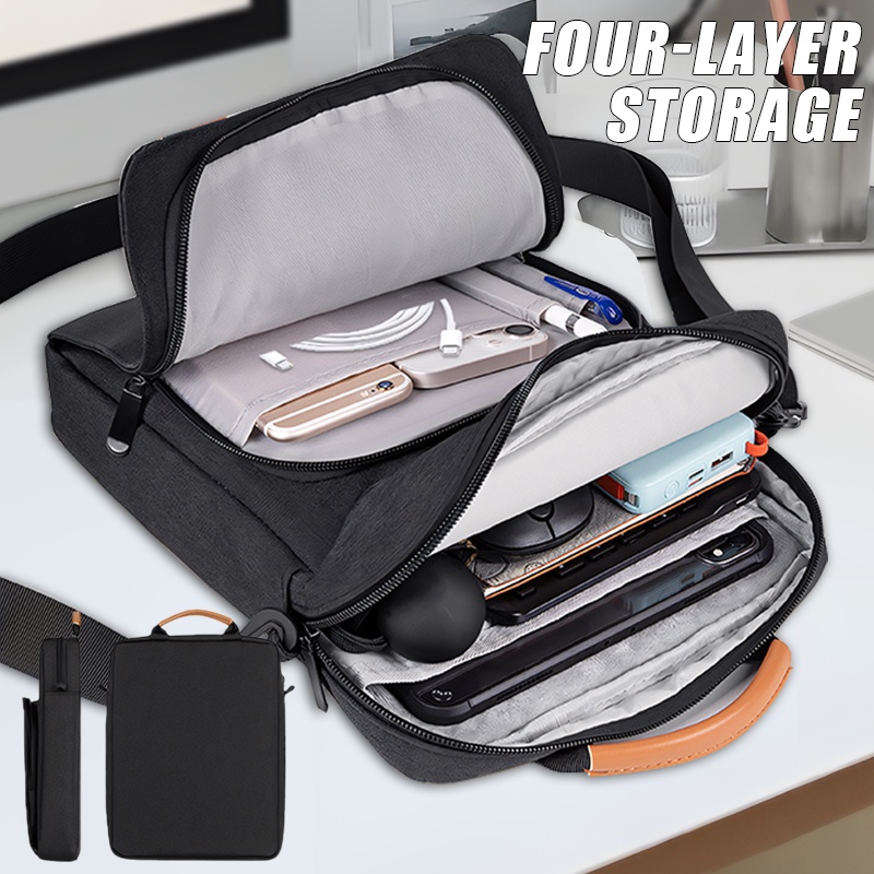 กระเป๋าสะพายไหล่ กระเป๋าใส่แล็ปท็อป กันน้ํา จุของได้เยอะ แบบพกพา สําหรับ IPad Air Pro 12.9 11 นิ้ว
