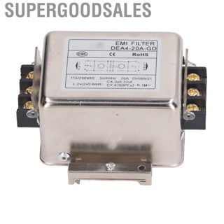 Supergoodsales EMI Filter  35mm Rail Installation 125V 250V Noise Suppressor for Equipment