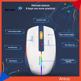 Are เมาส์ไร้สาย 2.4ghz ขนาดเล็ก ออกแบบตามสรีรศาสตร์ พร้อม Dpi และ Rgb ปรับได้ ชาร์จซ้ําได้ น้ําหนักเบา สําหรับสํานักงาน และพีซี