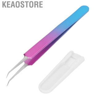 Keaostore Straight Tweezer Stainless Steel Pimple Pointed Tip Seamless Protective Buckle for Beauty Salon Blackhead