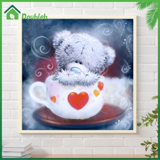 【Doub X ✮】ภาพวาดปักเพชร ทรงสี่เหลี่ยม ลายหมี 5D ขนาด 45X45 ซม. DIY สําหรับตกแต่งบ้าน ✮