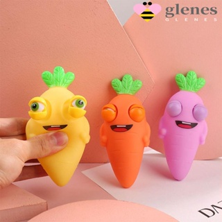 Glenes แครอทป๊อปปิ้ง ตาบีบ ของเล่นแครอท ตาโผล่ ซิลิโคนนุ่ม น่ารัก ผลไม้จําลอง ของเล่นสําหรับเด็ก