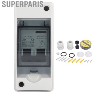 Superparis DC Miniature Circuit Breaker  2P Isolator with Transparent Cover for PV System