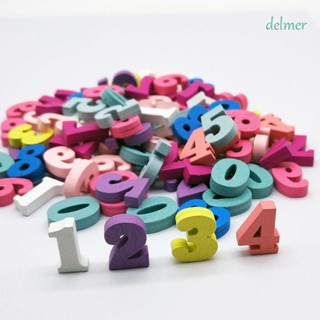 Delmer ตัวอักษร 100 ชิ้น / เซต งานฝีมือไม้ ตกแต่งบ้าน