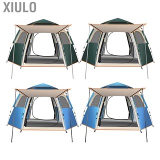 Xiulo Camping Tent  Large Space Oxford Cloth Double Layer for Hiking