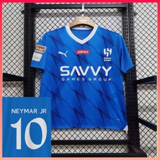 ชุดยูนิฟอร์มฟุตบอล Saudi Riyadh Crescent 10 23-24#NEYMAR Jr พัดฟุตบอล รุ่น Al Hilal