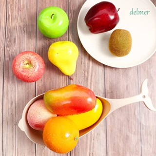 Delmer กล้วยปลอม ผลไม้ปลอม สีส้ม สําหรับตกแต่งบ้าน