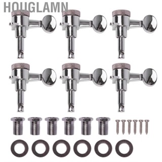 Houglamn 3R3L Guitar Tuner Peg 2.4 X 1.76 1.3cm Metal Tuning Locking With Stud