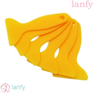 Lanfy ที่ขูดฟิล์มรถยนต์ พลาสติก ขนาดเล็ก สีเหลือง 10 ชิ้น