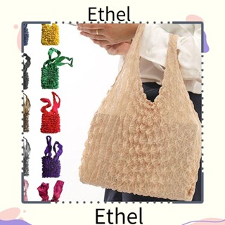 Ethel1 กระเป๋าช้อปปิ้ง กระเป๋าพลีท พับได้ ความจุขนาดใหญ่ อเนกประสงค์